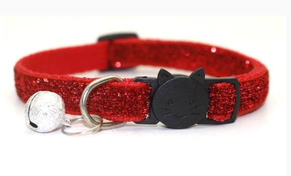 Adjustable Colorful Cat Collar with Bell for Pets