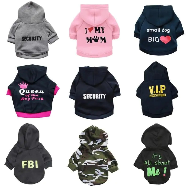 Fleece Printed Dog Clothes for Pets