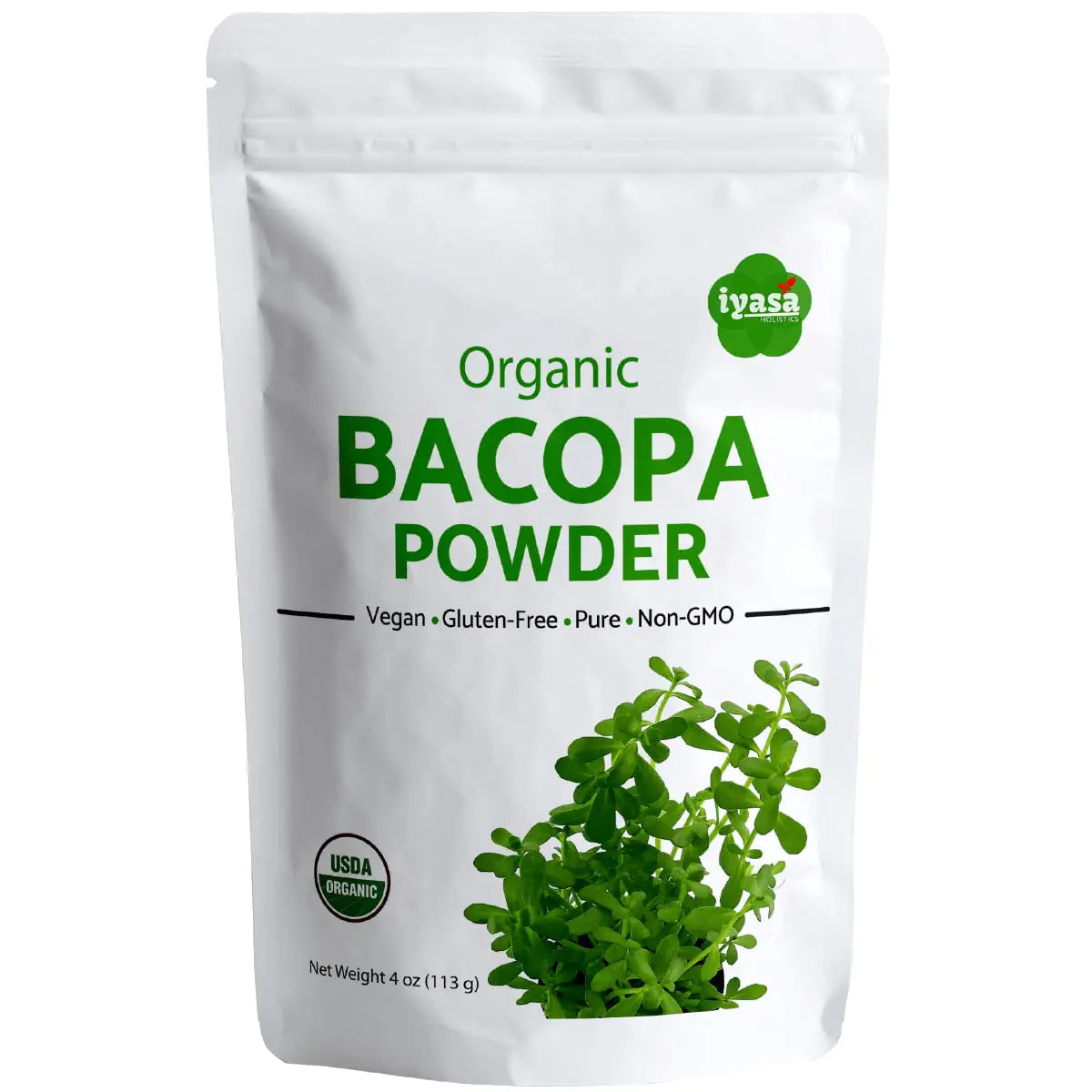 Organic Bacopa Powder (Brahmi Leaf) | 4 Oz