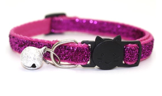 Adjustable Colorful Cat Collar with Bell for Pets