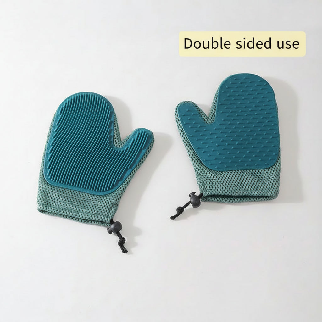 Silicone Massage Gloves and Pet Hair Removal Brushes