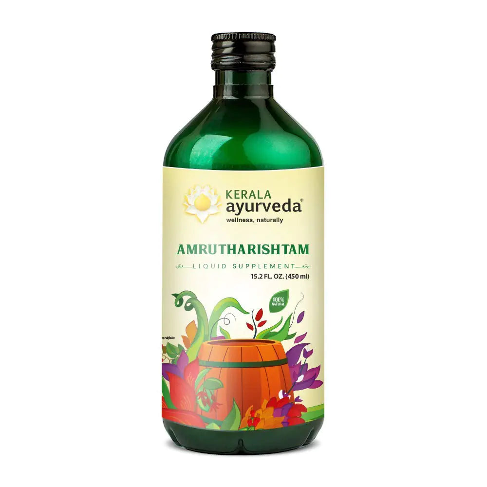 Kerala Ayurveda Amrutharishtam - Ayurvedic Liquid Supplement | 15.2 Fl Oz