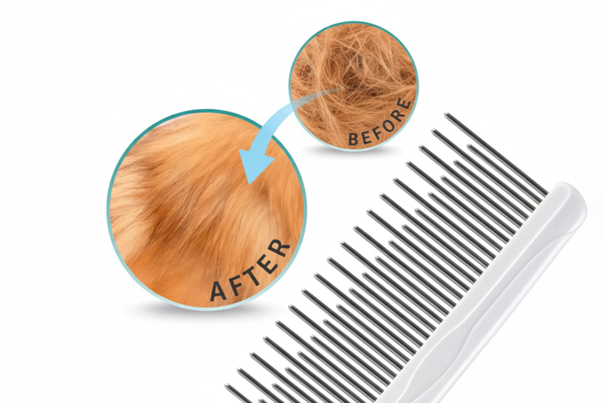 Pet Grooming Needle Comb for Cleaning Fur (Single Piece)