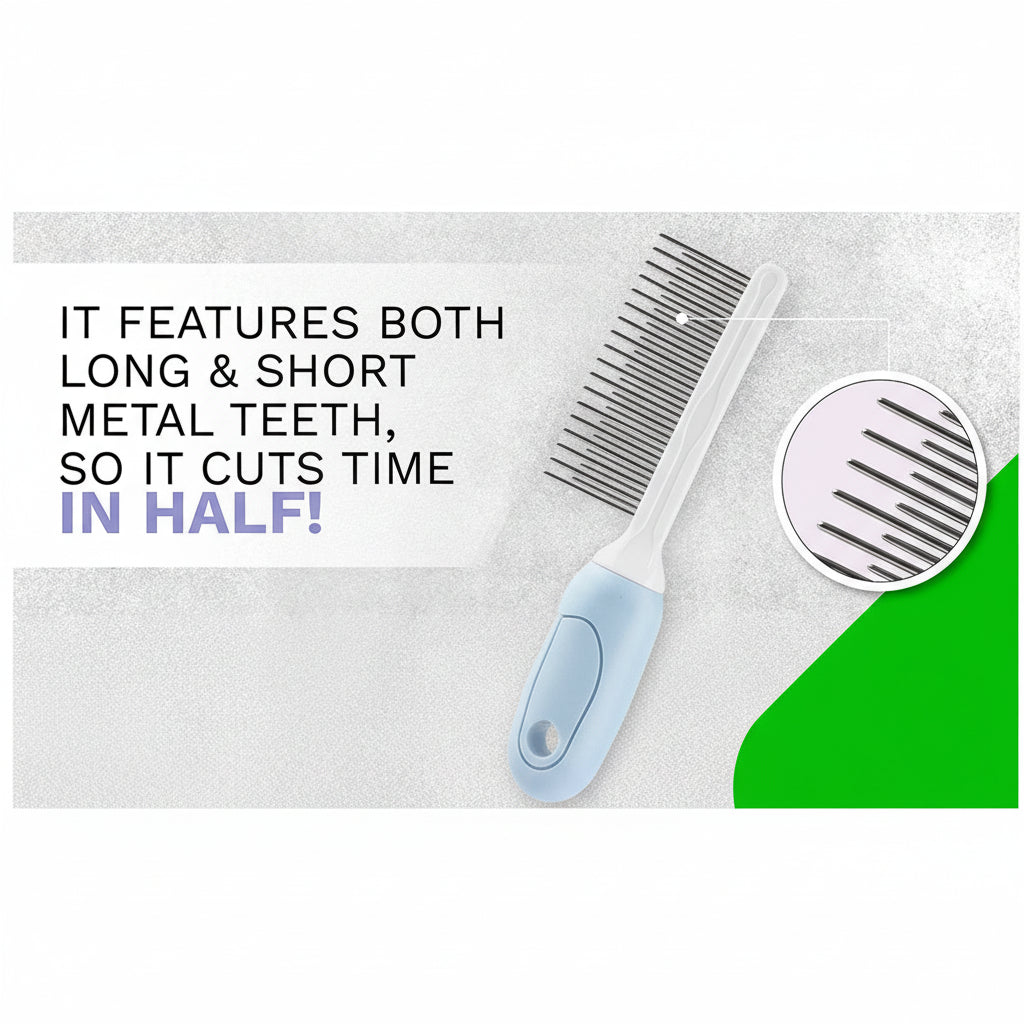 Pet Grooming Needle Comb for Cleaning Fur (Single Piece)